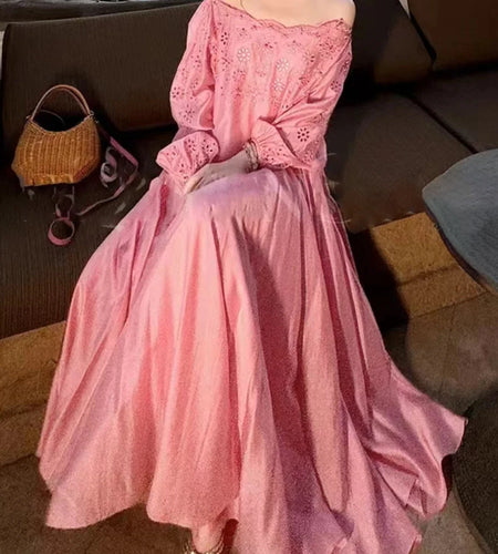 Solid Two Piece Set For Women Skew Collar Long Sleeve Loose Coat High Waist Skirt Sets Female Fashion Style Clothes