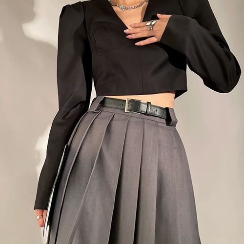 Load image into Gallery viewer, Pleated A Line Skirts For Women High Waist Temperament Elegant Summer Skirt Female Fashion Style Clothing
