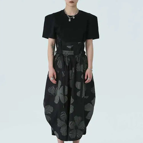 Load image into Gallery viewer, High Elastic Waist Black Pattern Printed Shaped Elegant Half-body Skirt Women Fashion Tide New Spring Autumn 2025 1DH4958
