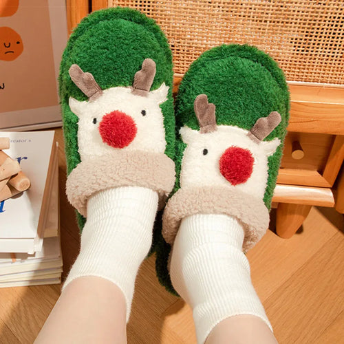 Load image into Gallery viewer, Slippers Woman Lovely Furry Women&#39;s Home Slippers Winter House Shoes Women Indoor Slippers Plush Winter Shoes Pantuflas Mujer
