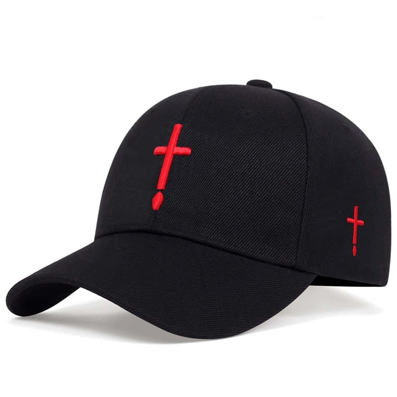 Men Women Fashion Embroidery Cross Baseball Cap Cotton Snapback Dad Hat Bone Casquette Summer Couple Hip Hop Caps