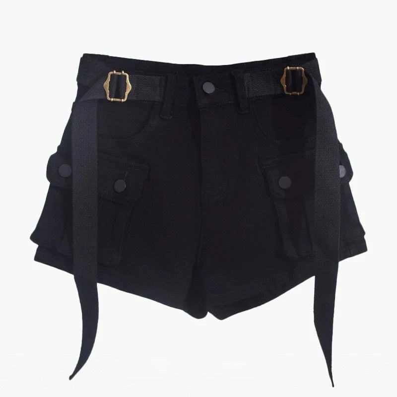 Women's Cargo Pants Denim Shorts 2024 New Botttoms High Waist Casual Summer Y2k Short Fashion Pantalones Cortos De Mujer 49B671
