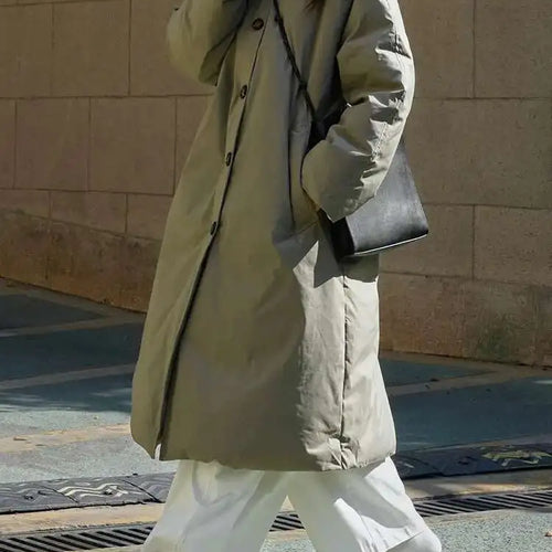 Load image into Gallery viewer, Army Green Big Size Keep Warm Long Down Jacket New Long Sleeve Warm Women Parkas Fashion Tide Autumn Winter 2025 1DH8675
