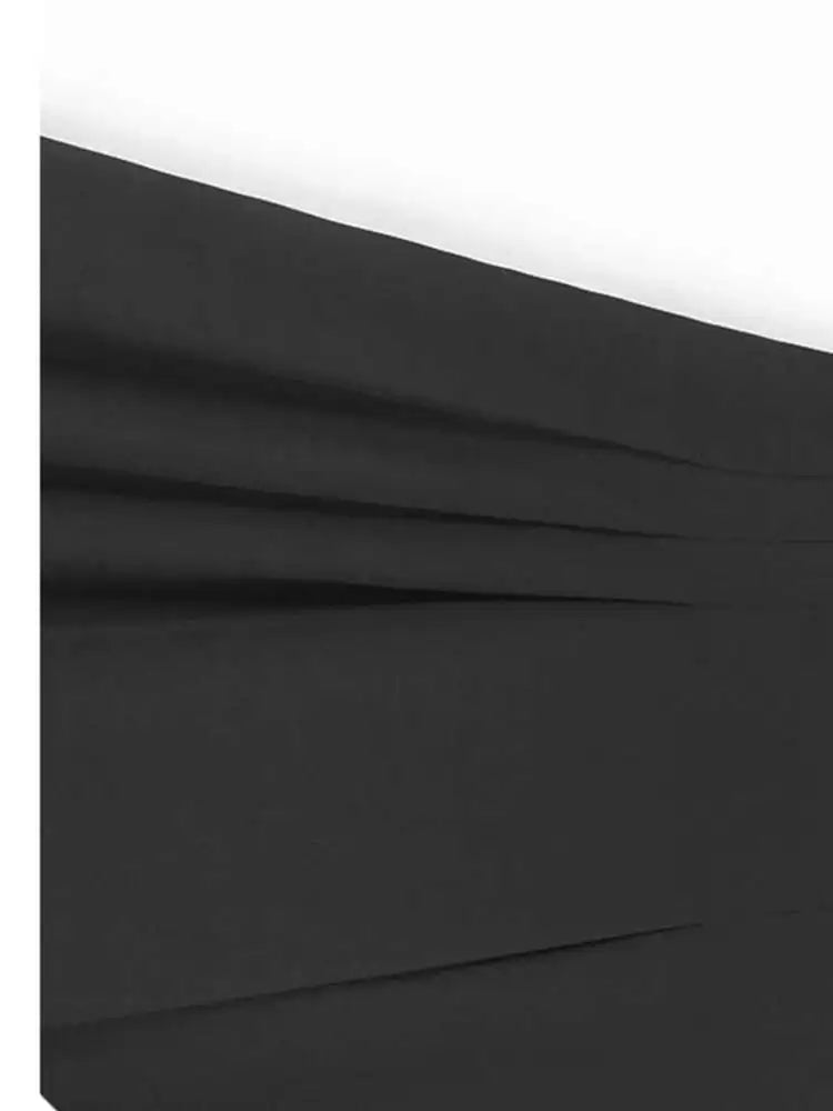 High Elastic Waist Dark Blue Pleat Elegant Long Wide Leg Pants New Trousers Women Fashion Tide Spring Autumn 2025 1DH9806