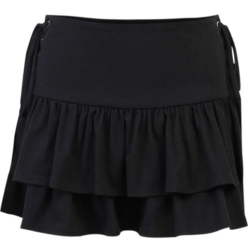 Load image into Gallery viewer, Streetwear Mall Goth Skirt Women Harajuku Y2k E-girl High Waist Bandage Mini Skirt Dark Gothic Punk Emo Alt Club Wear
