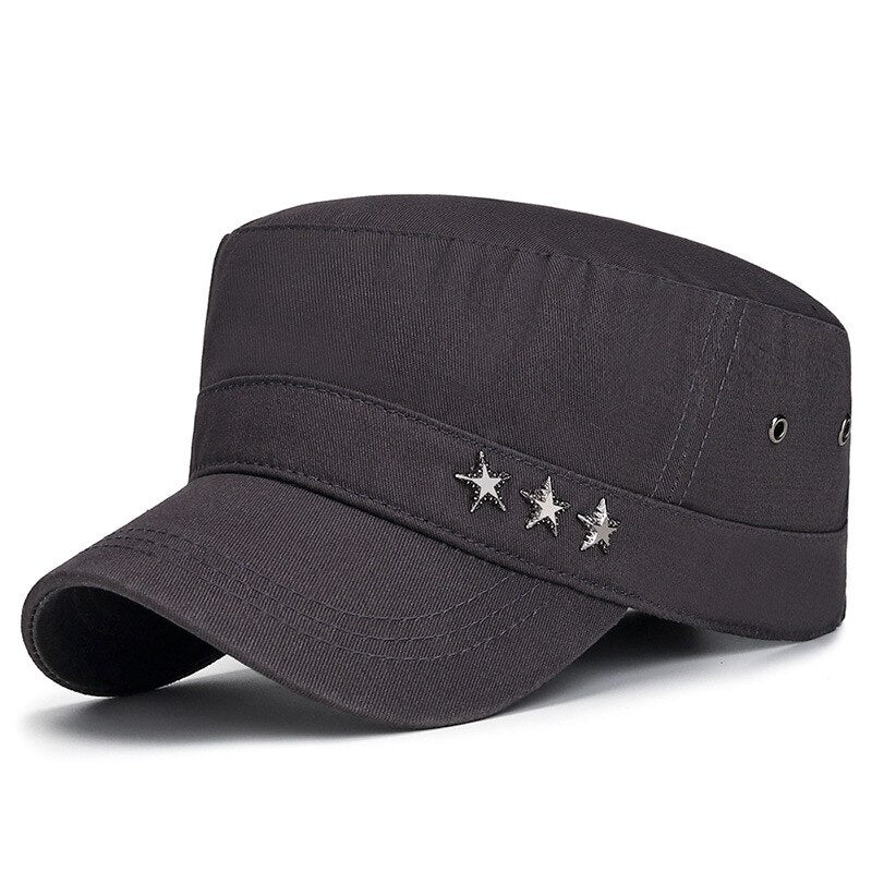 Flat Top Military Hat Women Men's Army Cap Adjustable Dad Hats Cotton Baseball Caps Male Casquette Homme