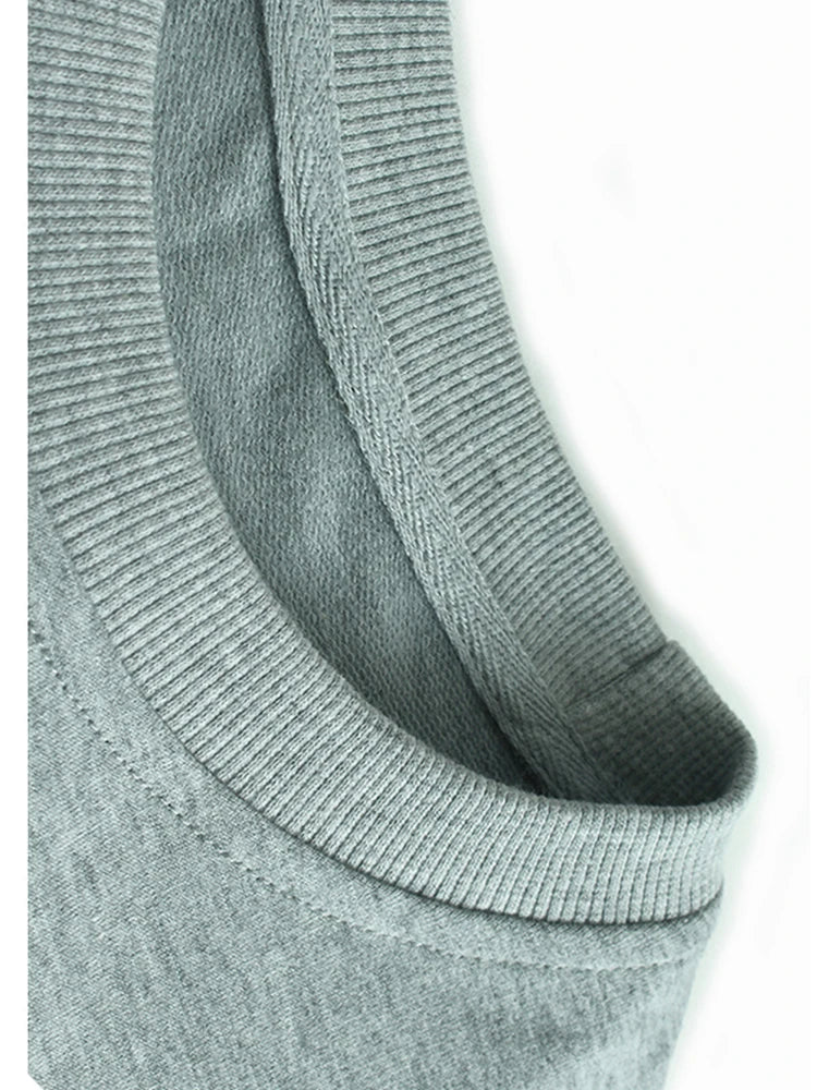 Women Gray Mesh Spliced Big Size Casual T-shirt New Round Neck Long Sleeve Fashion Tide Spring Autumn 2025 1DH7244