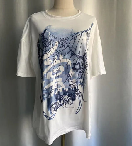 Women Clothing Harajuku Tshirts Long Sleeve White Tees Fashion Cotton Print Japanese Oversized Tops Vinatge Casual Y2k T Shirt