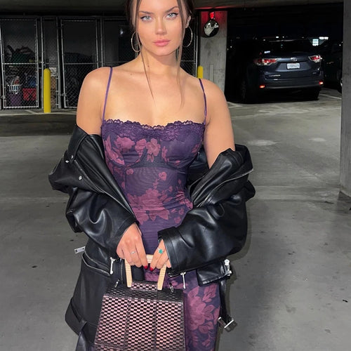 Load image into Gallery viewer, Sexy Elegant Spaghetti Strap Floral Print Maxi Dress Lace Up Bodycon Prom Party Dresses Backless Women Formal Dress
