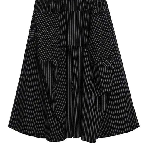 Load image into Gallery viewer, High Elastic Waist Black Striped Long Wide Leg Casual Pants New Trousers Women Fashion Tide Spring Autumn 2025 1DH8290
