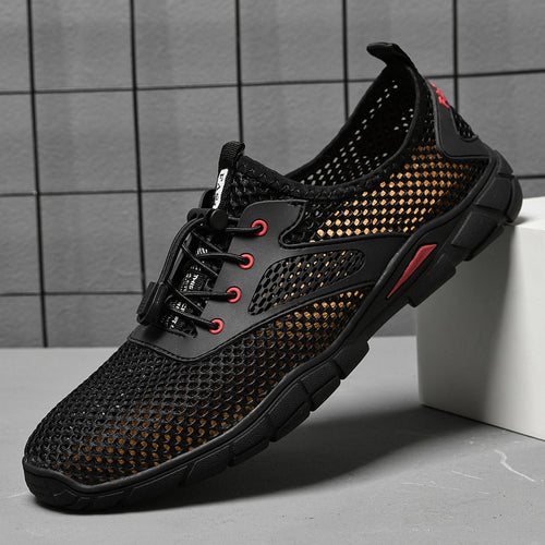 Load image into Gallery viewer, Men&#39;s Casual Shoes Summer Breathable Mesh Sneakers Rubber Sole Non-Slip Men&#39;s Walking Shoes Outdoor Fashion Men Shoes Size 38-46
