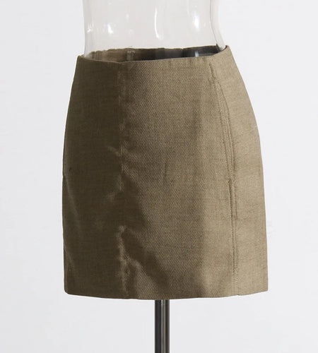 Solid Casual Slimming Skirts For Women High Waist Minimalist Temperament Mini Bodycon Skirt Female Fashion Clothes