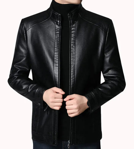 Men Fashion Leather jacket Men Leather Suit Jacket Men Slim Fit blazer Coat Streetwear Casual Blazer Jackets Male Outerwear mens