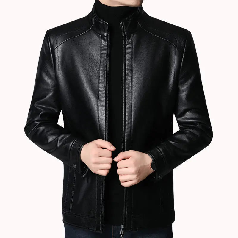 Men Fashion Leather jacket Men Leather Suit Jacket Men Slim Fit blazer Coat Streetwear Casual Blazer Jackets Male Outerwear mens