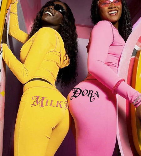 Casual Letter Print Women 2 Piece Set Tracksuit Sporty Full Sleeve Crop Jacket+Pants Matching Streetwear Skinny Outfits