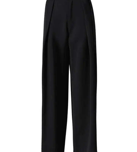 High Elastic Waist White Belted Pleated Long Wide Leg Pants New Trousers Women Fashion Tide Spring Autumn 2025 CPG2807