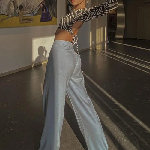 Load image into Gallery viewer, Sexy Backless Lace ups Pullover Tees Women Autumn Black O-neck Slim Longsleeve Short T-Shirt
