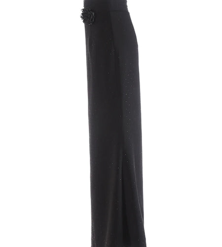 High Waist Black 3d Flower Rhinestones Elegant  Mermaid Half-body Skirt Women Fashion Tide New Spring Autumn 20251DJ1270