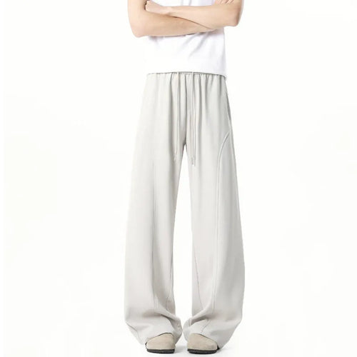 Load image into Gallery viewer, American Style Men's Suit Pants Straight Leg Trendy Solid Color Simple Tide Elastic Waist Stylish Male Trousers 9W1882
