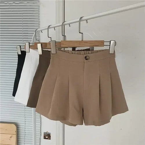 Load image into Gallery viewer, Summer Oversized Pleated Shorts High Waisted A-line Wide Leg Pants Casual Pants Drop Shipping
