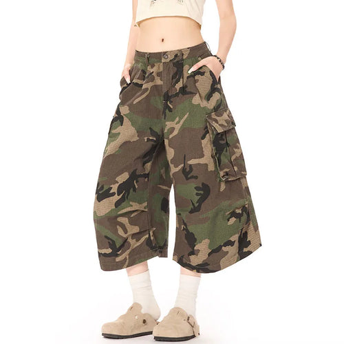 Load image into Gallery viewer, Men&#39;s Cargo Shorts New American Style Male Street Fashion Multi Pockets Loose Straight Leg Casual Bottoms Summer 9W1726
