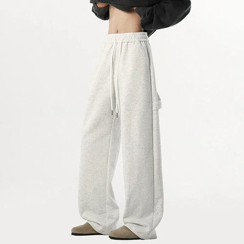 Load image into Gallery viewer, Men's Sweatpants New Korean Solid Color Stylish Casual Straight Leg Male Trousers Elastic Waist Design Bottoms 9W1646
