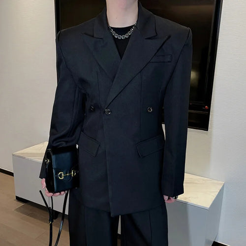 Load image into Gallery viewer, Men&#39;s Blazers New Solid Color Threedimensional Shoulder Design Spring Men Clothing Stylish Lapel Suit Jacket Club 9W1418
