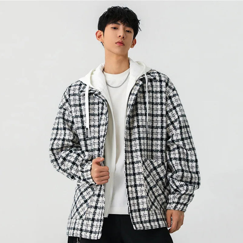 Male Hooded Jackets Spring New High Street Mulit Pockets Fashionable Jacket American Style Men's Wear Short Coat 9W1276