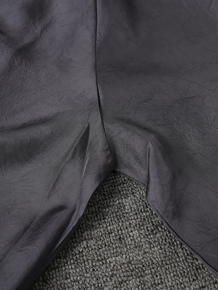 Women Gray Brief Long Big Size Elegant Dress New Turtleneck Long Sleeve Loose Fit Fashion Tide Spring Autumn 2025 1DH0252