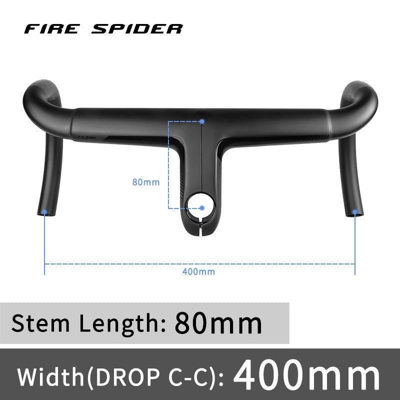 FIRE SIPDER T1000 Carbon Fiber Road Handlebar Ultralight Racing Bike Drop Bent Bar Internal Wiring Road Bike Integrated Handle