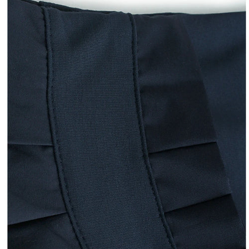 Load image into Gallery viewer, Women Blue Ruffles Spliced Pocket Big Size Midi Dress New Round Neck Short Sleeve Fashion Tide Spring Summer 2025 1DJ1325
