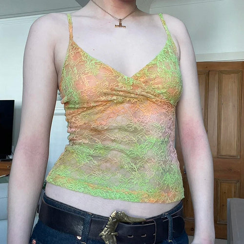 Load image into Gallery viewer, Random Colorful Lace Hook Floral Slimming Camisole Women's Summer Chic Cross V-Neck Mini Cropped Tops Y2K Aesthetics
