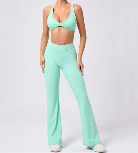 Flare Leggings V-shaped Hip Yoga Pants Women High Waist Wide Leg Pants Women Gym Fitness Sports Flared Pant Latin Dance Trousers