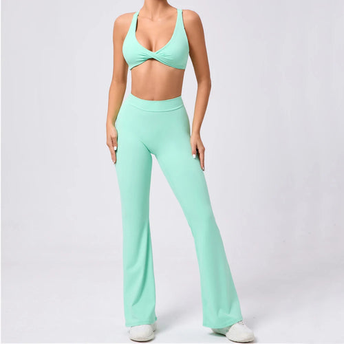 Load image into Gallery viewer, Flare Leggings V-shaped Hip Yoga Pants Women High Waist Wide Leg Pants Women Gym Fitness Sports Flared Pant Latin Dance Trousers
