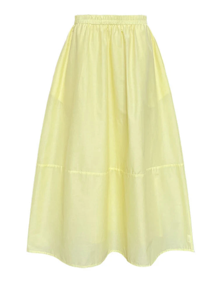 High Elastic Waist White Brief  Shaped Elegant Bud Half-body Skirt Women Fashion Tide New Spring Autumn 2025 1DJ1146