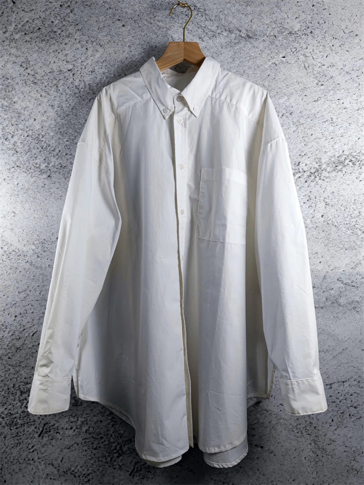 Women Purple Pocket Big Size Long Casual Blouse New Lapel Long Sleeve Shirt Fashion Tide Spring Autumn 2025 1DJ1489