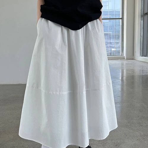 Load image into Gallery viewer, High Elastic Waist White Brief  Shaped Elegant Bud Half-body Skirt Women Fashion Tide New Spring Autumn 2025 1DJ1146
