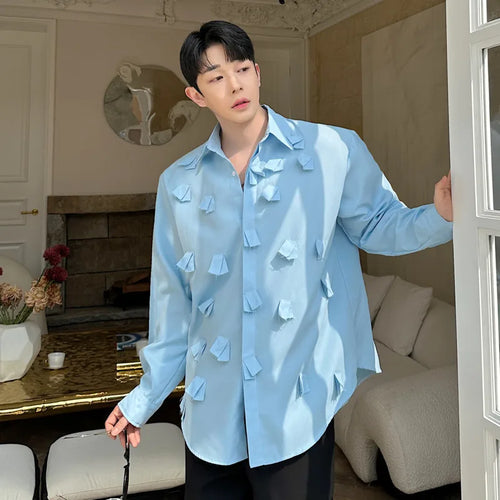 Load image into Gallery viewer, Men's Long Sleeve Shirts New Spirng Korean Turn-down Collar Loose Design Single Breasted Niche Causal Male Shirt 9W1605
