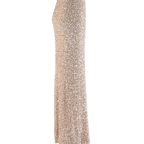 Load image into Gallery viewer, High Elastic Waist Khaki Sequins Elegant Long Party Half-body Skirt Women Fashion Tide New Spring Autumn 2025 1DH9406
