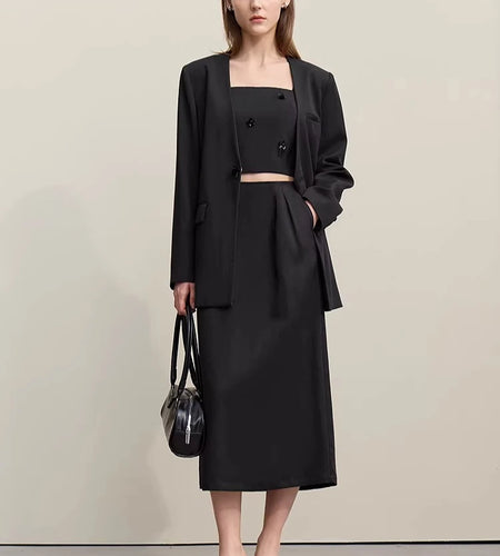 V-Neck Women's Jacket 2026 Spring New Slim Sleeveless Vest Skirt Women's Separate Casual Elegant Women's Skirt 1262102 4