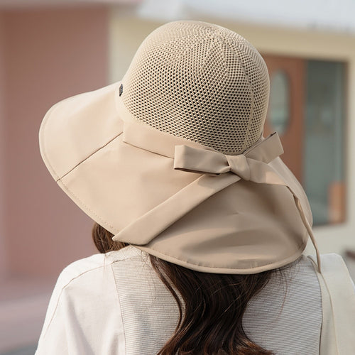 Load image into Gallery viewer, Summer Hats For Women Fashion Hollow Straw Hat  Bow Design Sun Hat Travel Beach Sun Cap
