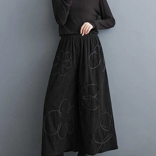 Load image into Gallery viewer, High Elastic Waist Black Printed Long Wide Leg Casual Pants New Trousers Women Fashion Tide Spring Autumn 2025 1LD1510

