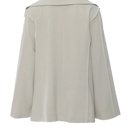 Load image into Gallery viewer, Women Gray Belted Pocket Elegant Big Size Blazer New V-neck Long Sleeve Jacket Fashion Tide Spring Autumn 2025 1DH7640
