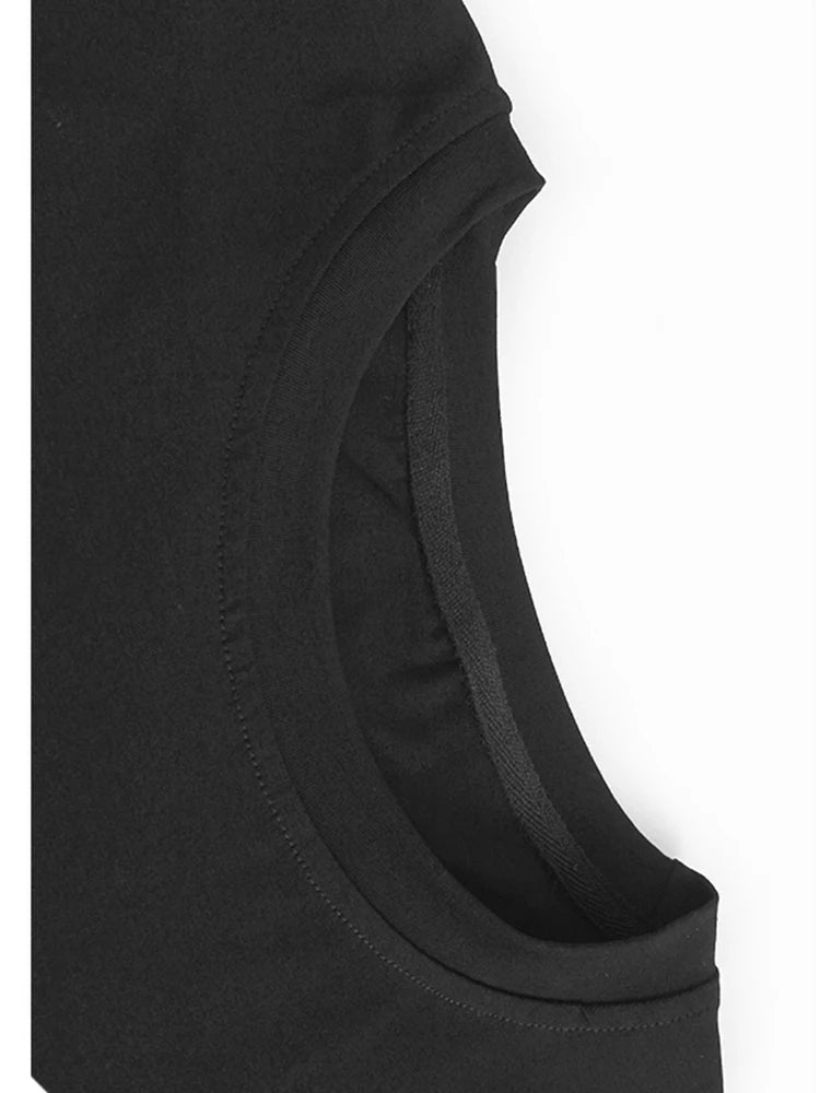 Women Black Dot Printed Spliced Big Size Casual T-shirt New Round Neck Short Sleeve Fashion Spring Summer 2025 1DH9969