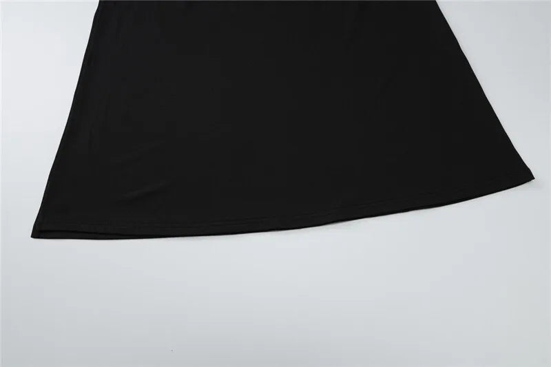 Skew Collar Backless Sexy Mini Dress For Women Gown Black Hollow Out Off-shoulder Sleeveless Bodycon Club Long Dress