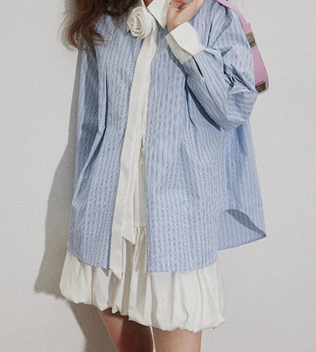 Hit Color Two Piece Set For Women Lapel Long Sleeve Coat Spliced Ppliques Slimming Dress Female Fashion Style New