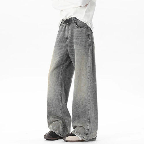 Load image into Gallery viewer, Summer New Chic Male Jeans Straight Wide Leg Men's Denim Pants 2025 Stylish Men Clothing Streetwear American Style 9W1652
