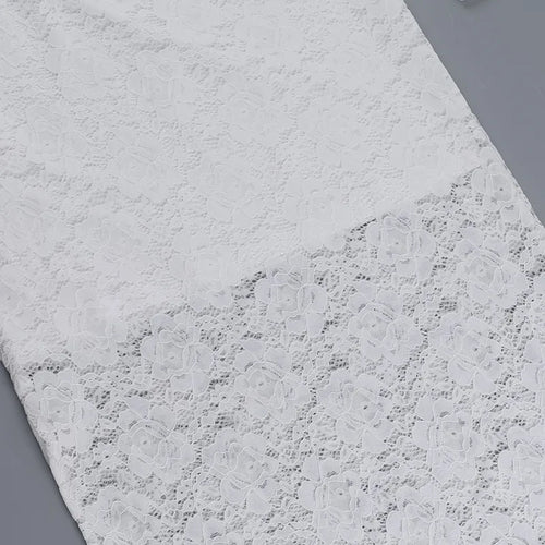 Load image into Gallery viewer, Lace Off-shoulder Sexy Maxi Dress For Women White Strapless Long Sleeve Backless Bodycon Club Party Sexy Long Dress
