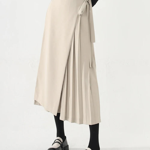 Load image into Gallery viewer, High Elastic Waist Bandage Pleated Elegant Wide Leg Pants New Trousers Women Fashion Tide Spring Autumn 2025 1DH9564
