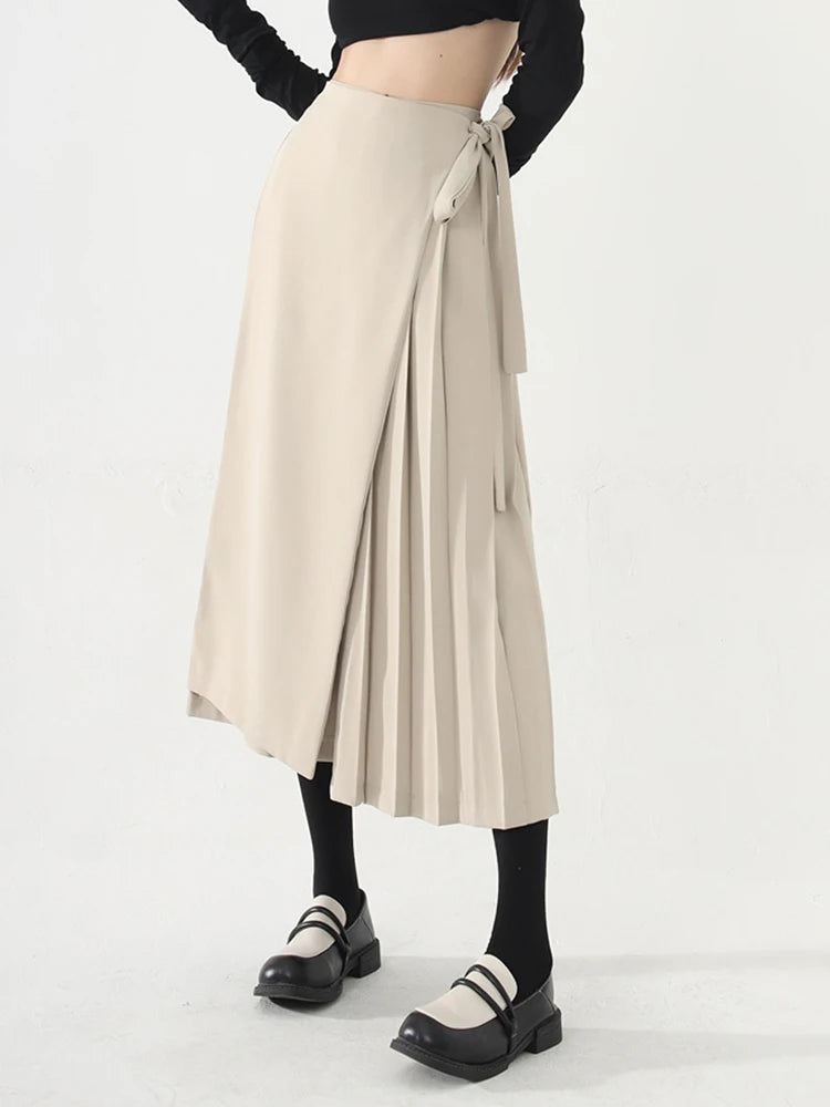 High Elastic Waist Bandage Pleated Elegant Wide Leg Pants New Trousers Women Fashion Tide Spring Autumn 2025 1DH9564